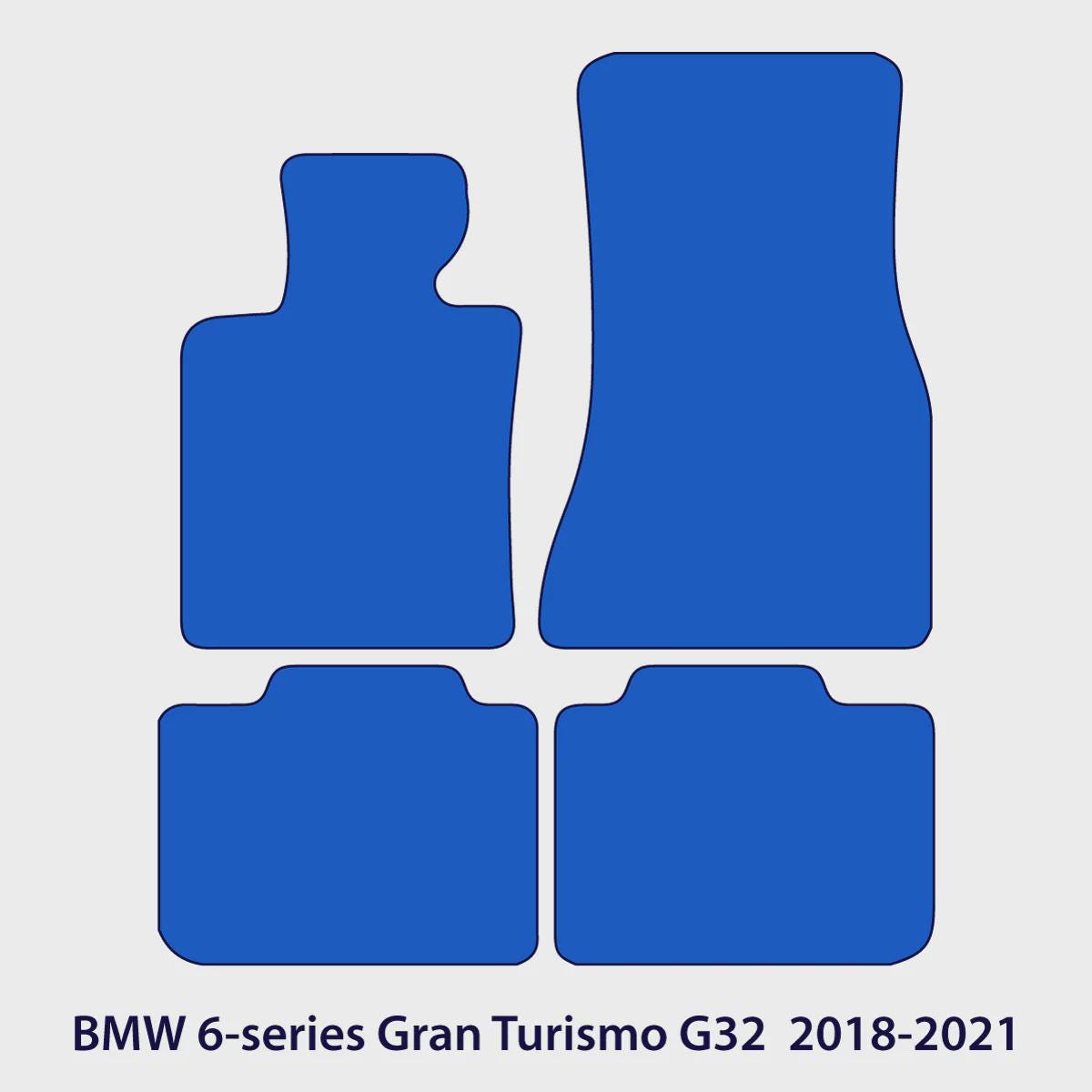 BMW 6-Series Gran Turismo Velour Floor Mats 2018-2023 – G32 – 6 Logo