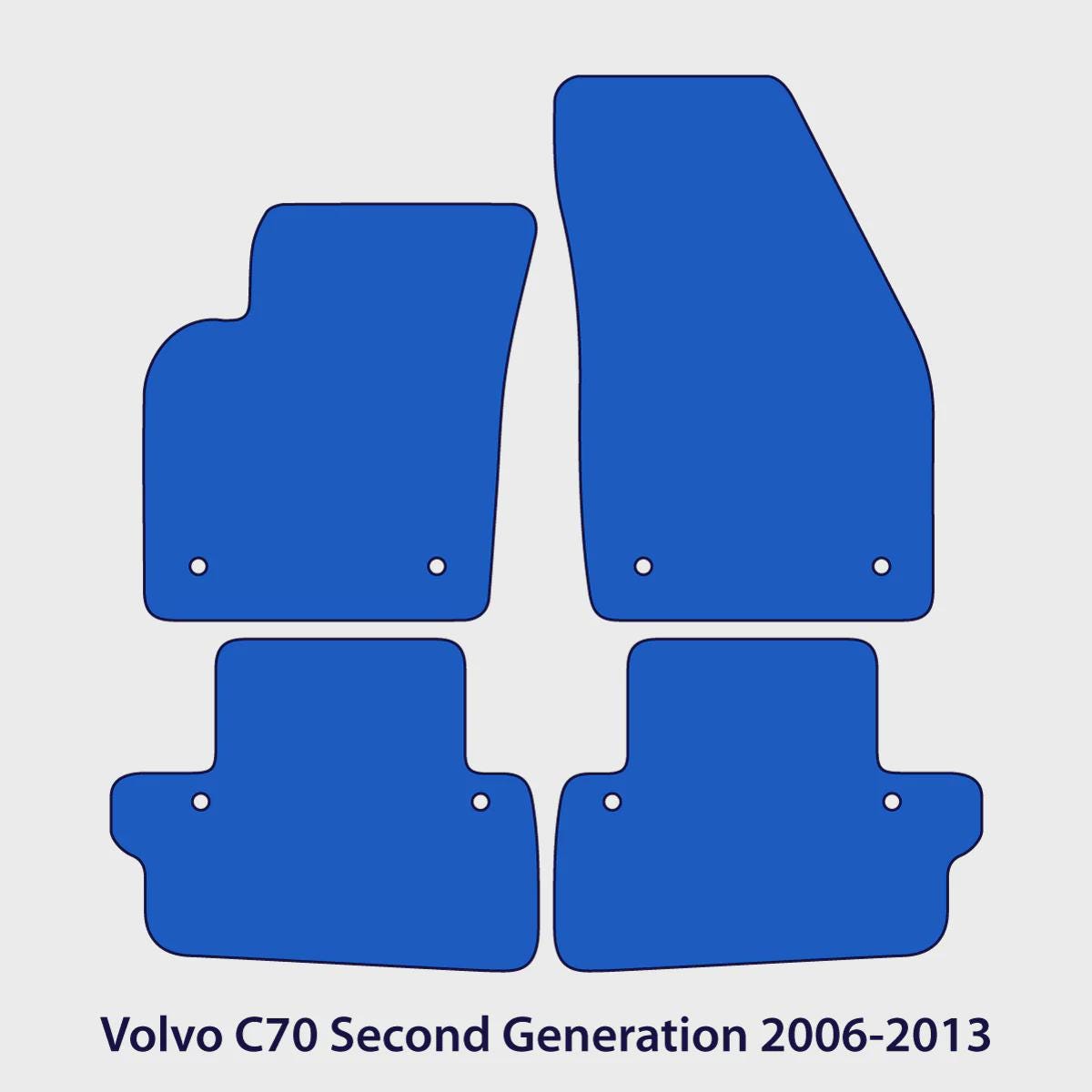 Volvo C70 Velour Floor Mats 2006-2013 – Black