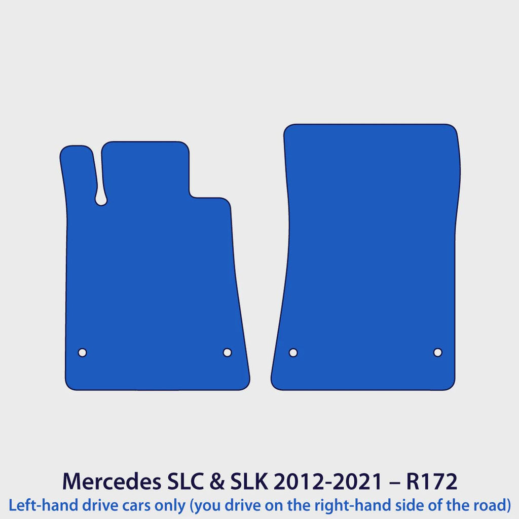 Mercedes SLK & SLC Velour Floor Mats 2012-2021 – R172 – Black