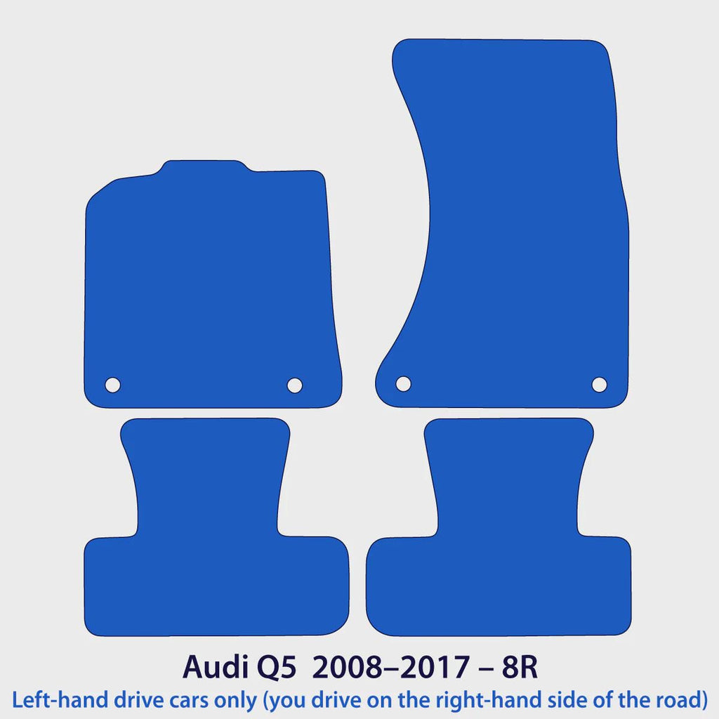 Audi Q5 Velour Floor Mats 2008–2017 – 8R – Black