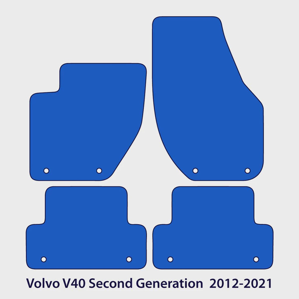 Volvo V40 Floor Mats - 2012-2021 - Black