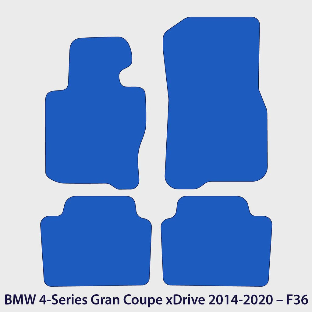 BMW 4-Series Gran Coupe xDrive Velour Floor Mats 2014-2020 – F36 – Black