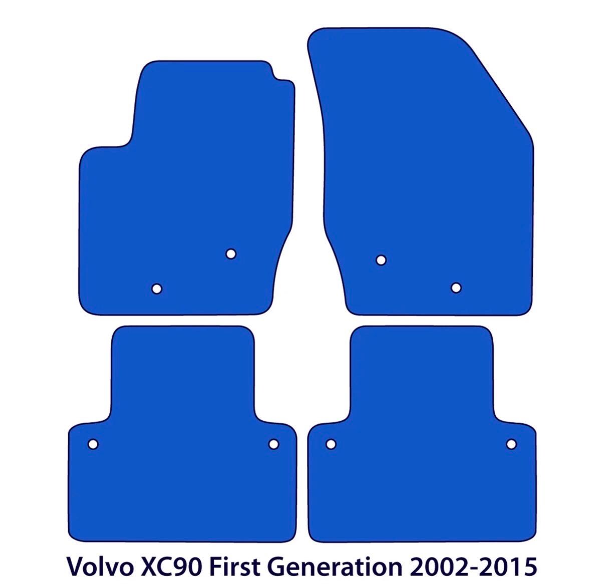 Volvo XC90 Velour Floor Mats 2002-2015 – Flag Logo