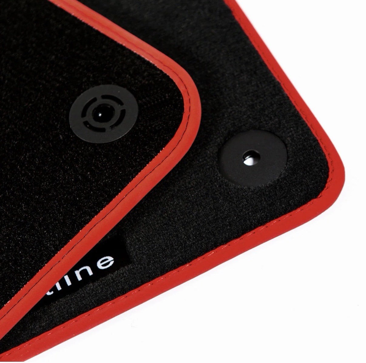 For Audi A6 & S6 Velour Floor Mats 2005-2011 – C6 – Red Sportline