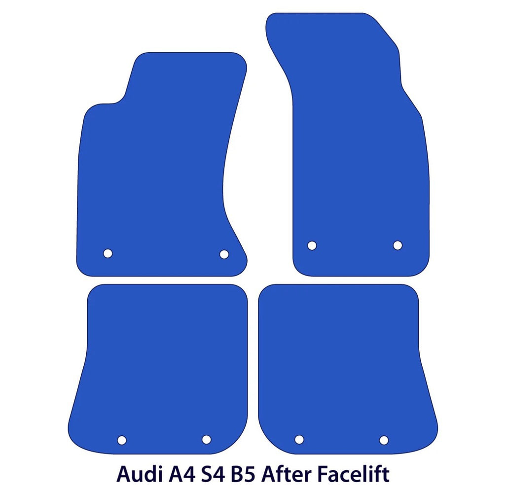 For Audi A4, S4 Sedan & Wagon B5 After Facelift Floor Mats-Silver Sportline