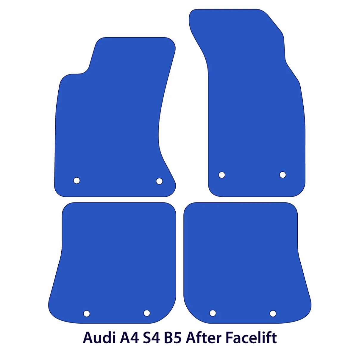 For Audi A4, S4 Sedan & Wagon B5 After Facelift Floor Mats-Silver Sportline
