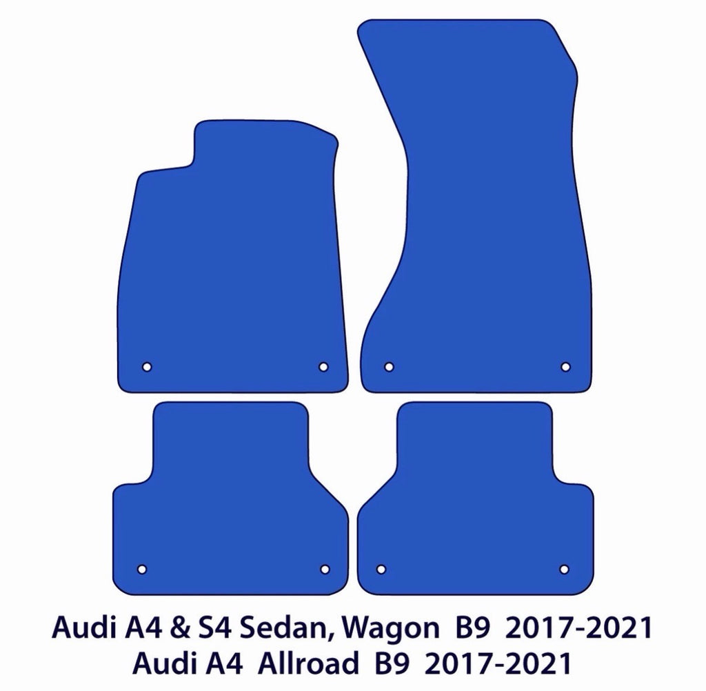 Audi A4 & S4 Sedan, Wagon, Allroad B9Floor Mats- Red Sportline 2017-2025