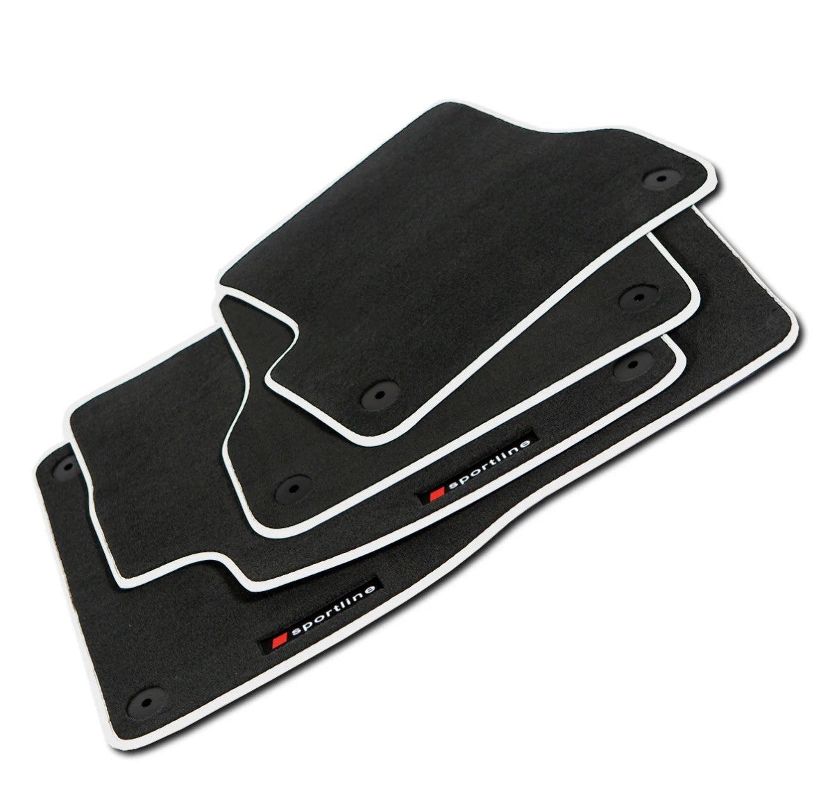 For Audi A4, S4 Sedan & Wagon B5 After Facelift Floor Mats-Silver Sportline