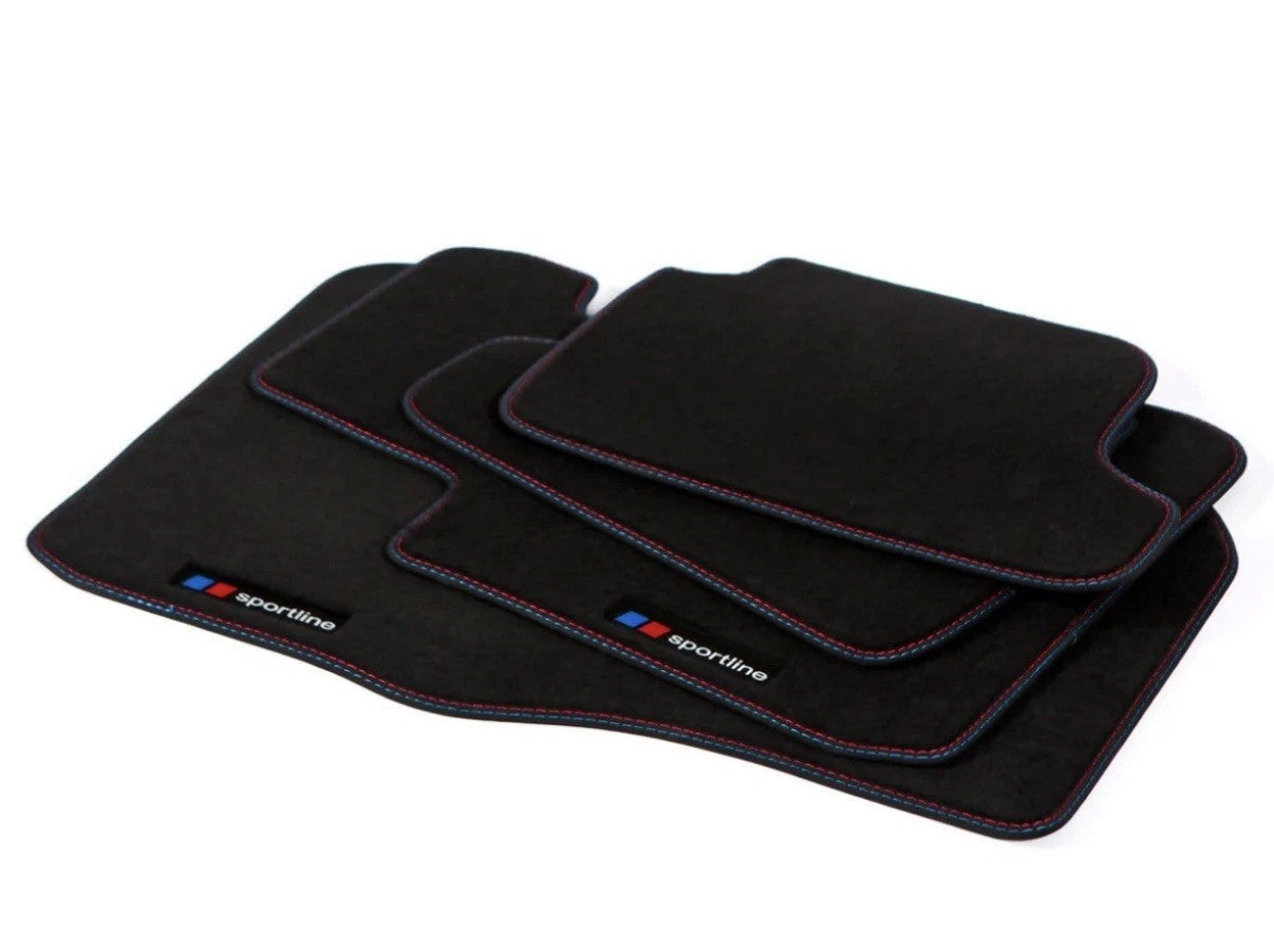 For BMW 3-Series Sedan & Wagon Drive E90, E91 Floor Mats- Sportline (2006-2011)