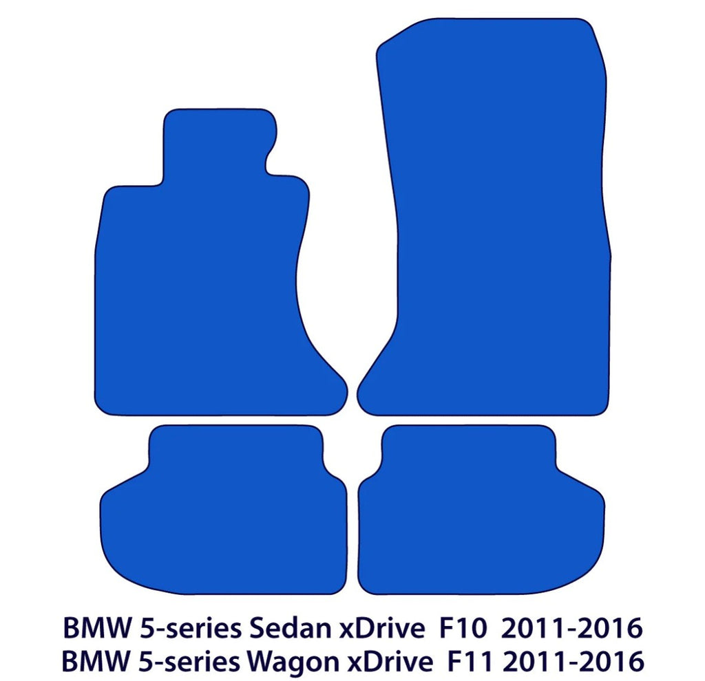 For BMW 5-Series Velour Floor Mats xDrive 2011-2016 – F10, F11 – Sportline