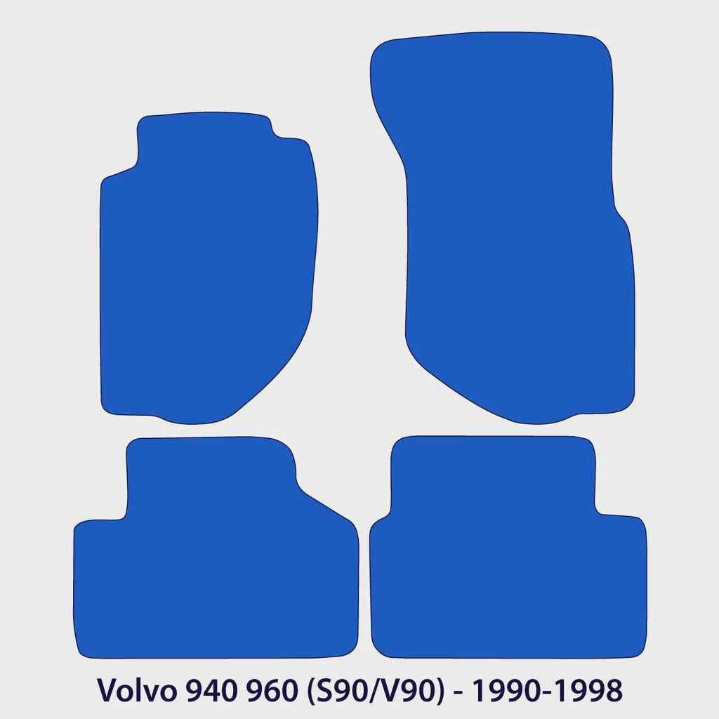 Volvo 940 960 (S90/V90) Velour Floor Mats – 1990-1998 – Flag Tag