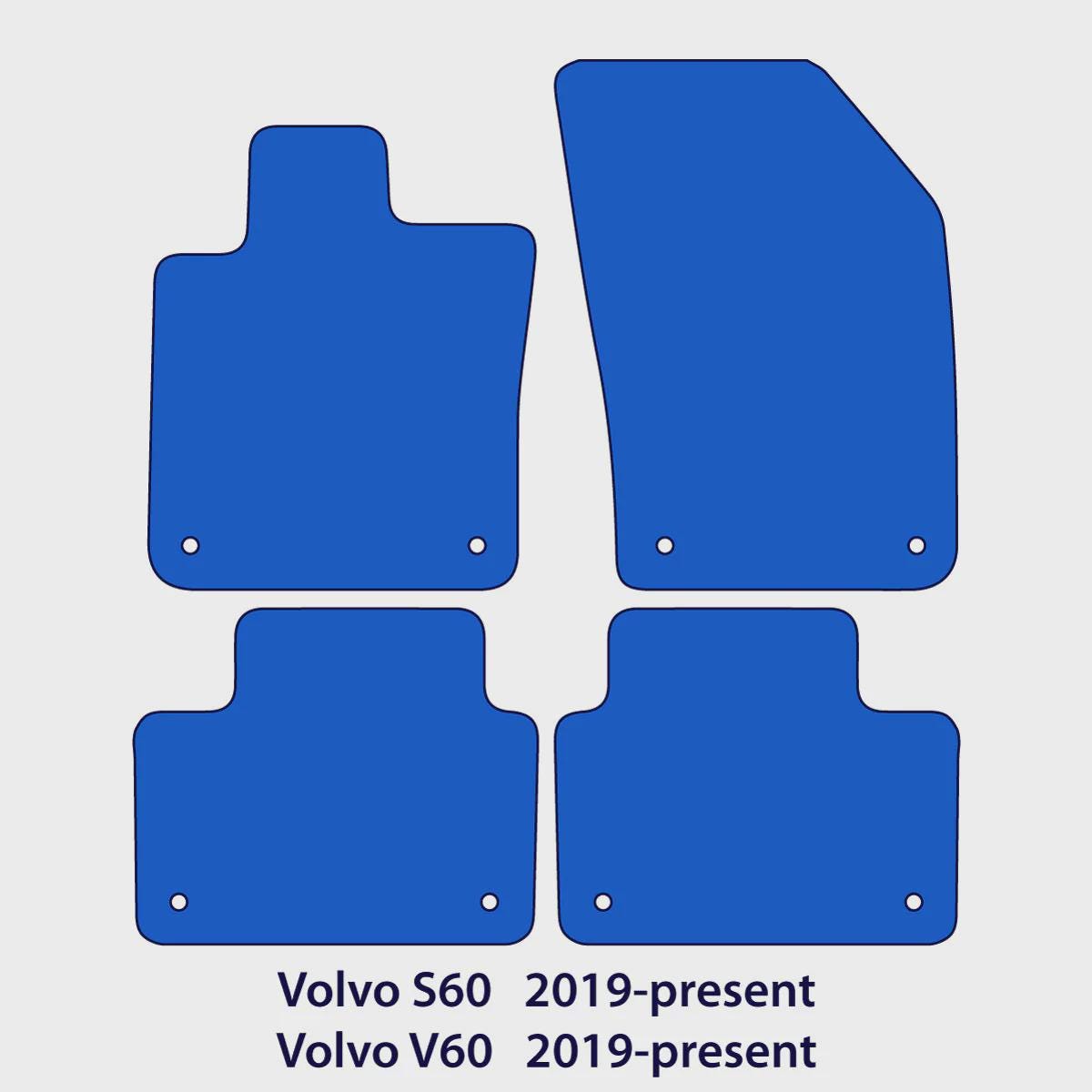 Volvo S60 & V60 Velour Floor Mats 2019-2025 – Flag Tag