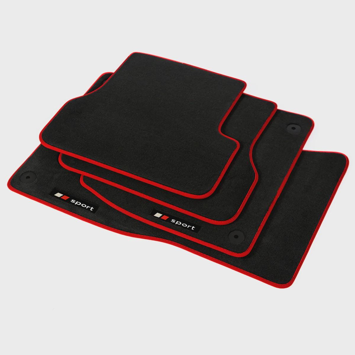 Audi A4 & S4 Velour Floor Mats 2009-2016 – B8 – Red Sport