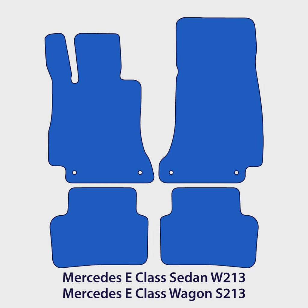 Mercedes E-Class Velour Floor Mats 2017-2023 – W213 & S213 – Light Gray