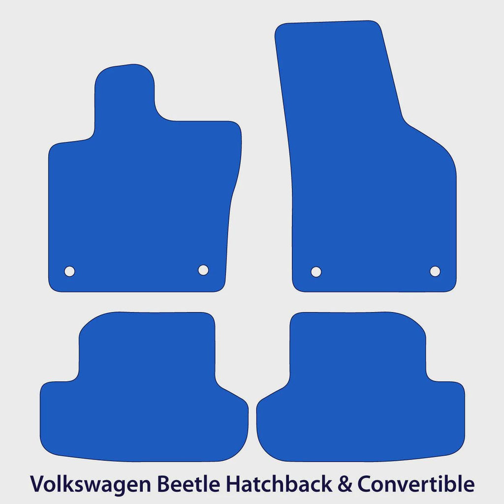 Volkswagen Beetle Velour Floor Mats 2011-2025 – Black