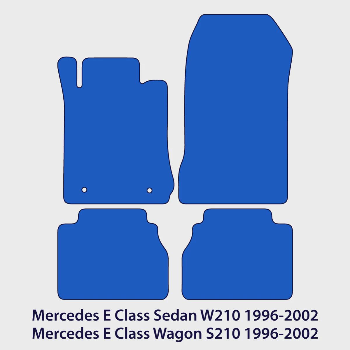 Mercedes E-Class Velour Floor Mats 1996-2002 – W210 & S210 – Black
