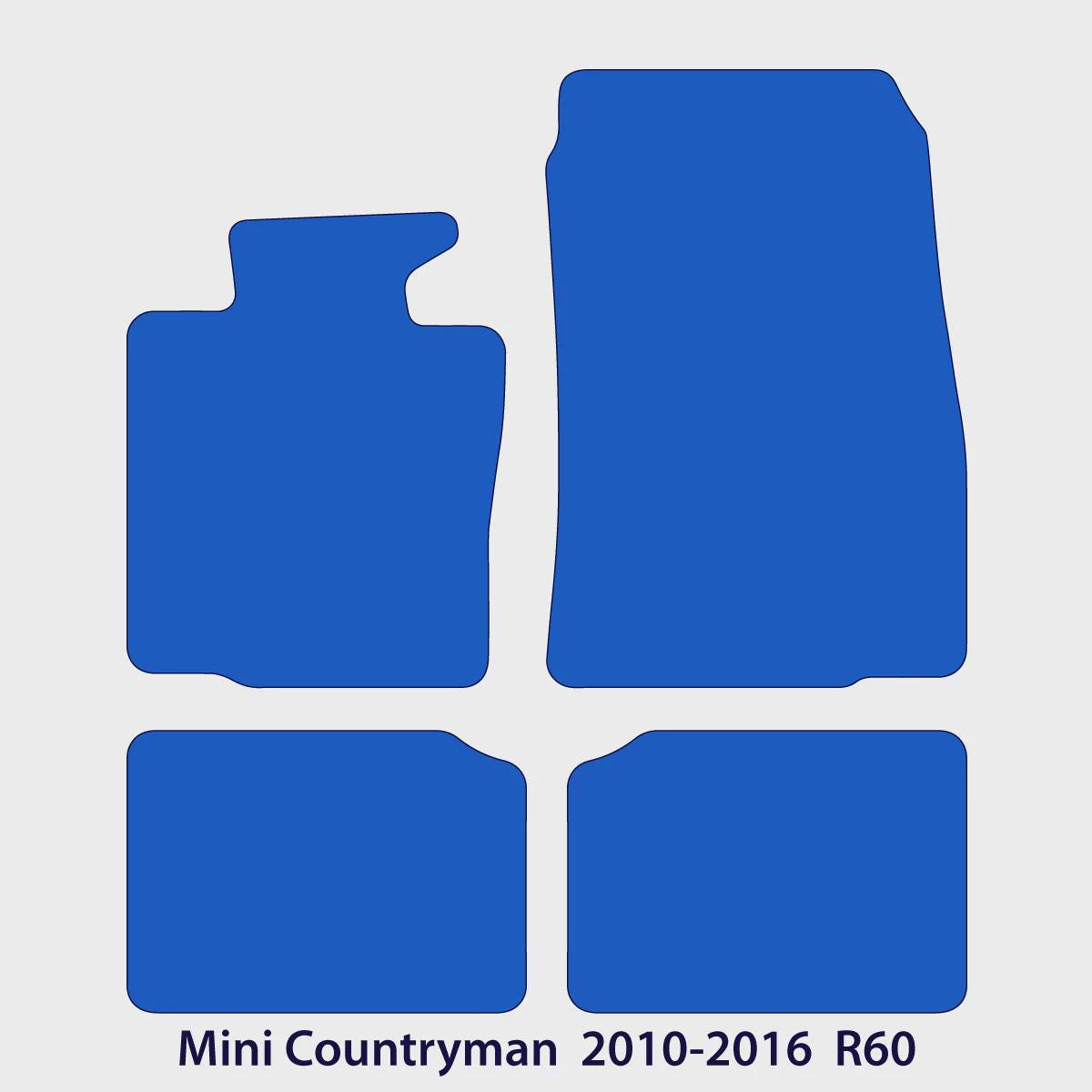 Mini Countryman Velour Floor Mats 2010-2016 – R60 – Black