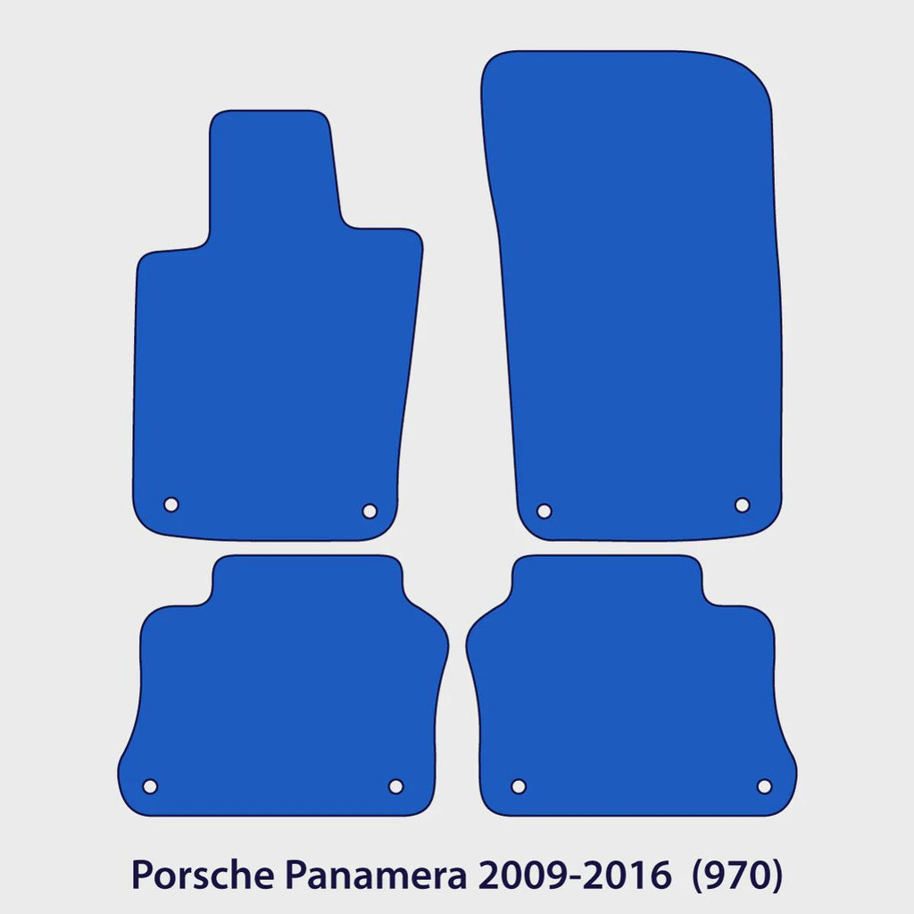 Porsche Panamera Velour Floor Mats 2009-2016 – 970 – Black