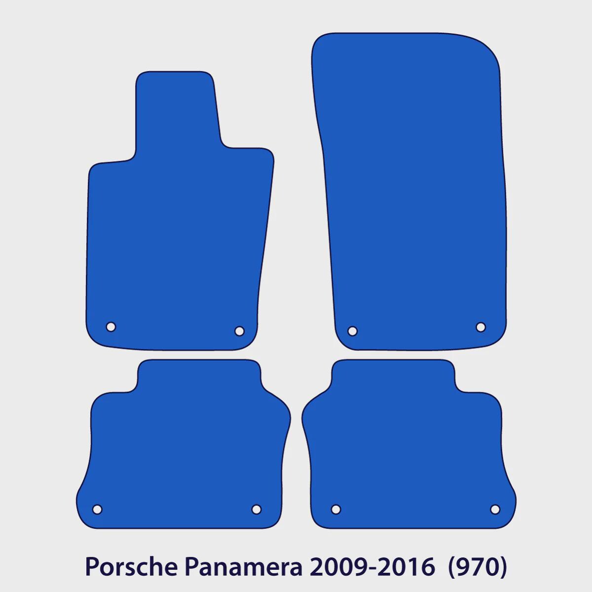 Porsche Panamera Velour Floor Mats 2009-2016 – 970 – Black