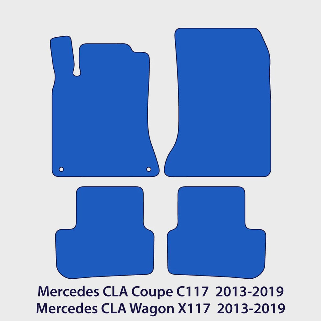 Mercedes CLA Velour Floor Mats 2013-2019 – C117 & X117 – Black