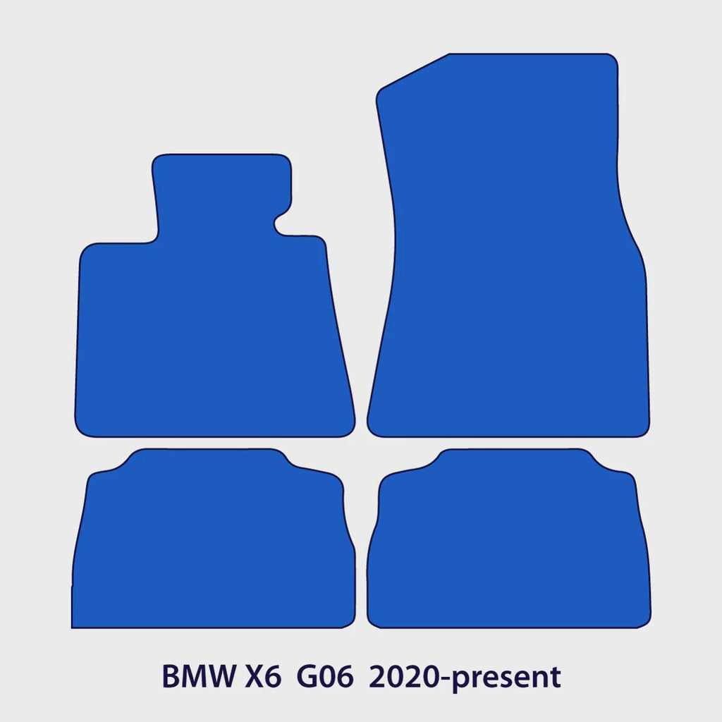 BMW X6 Velour Floor Mats 2020-2026 – G06 – M Stitching