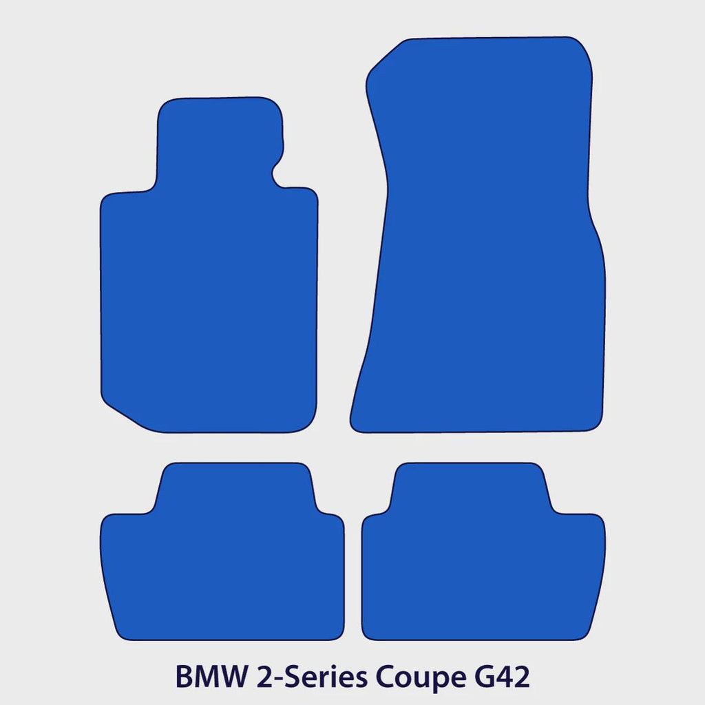 BMW 2-Series Coupé Velour Floor Mats 2022-2026 – G42, G87 – Black
