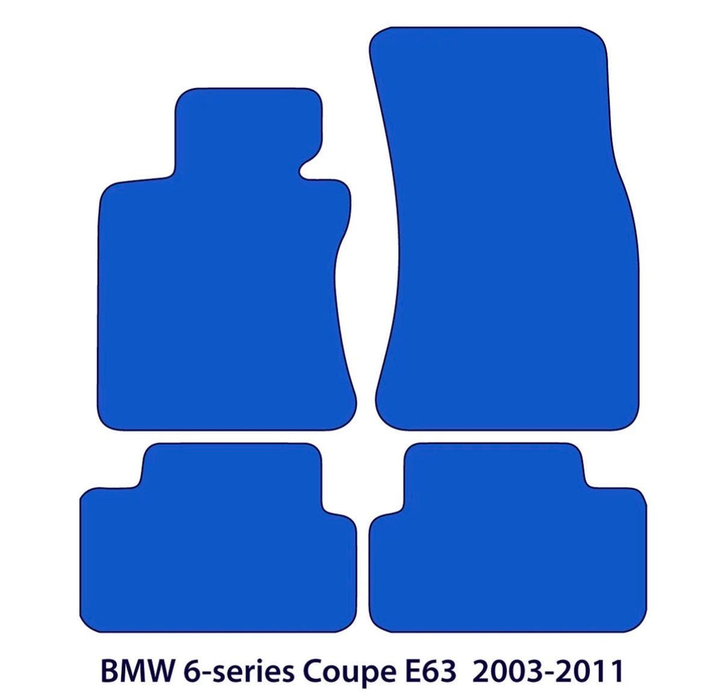 BMW 6-Series Coupé Velour Floor Mats 2003-2011 – E63 – M Stitching