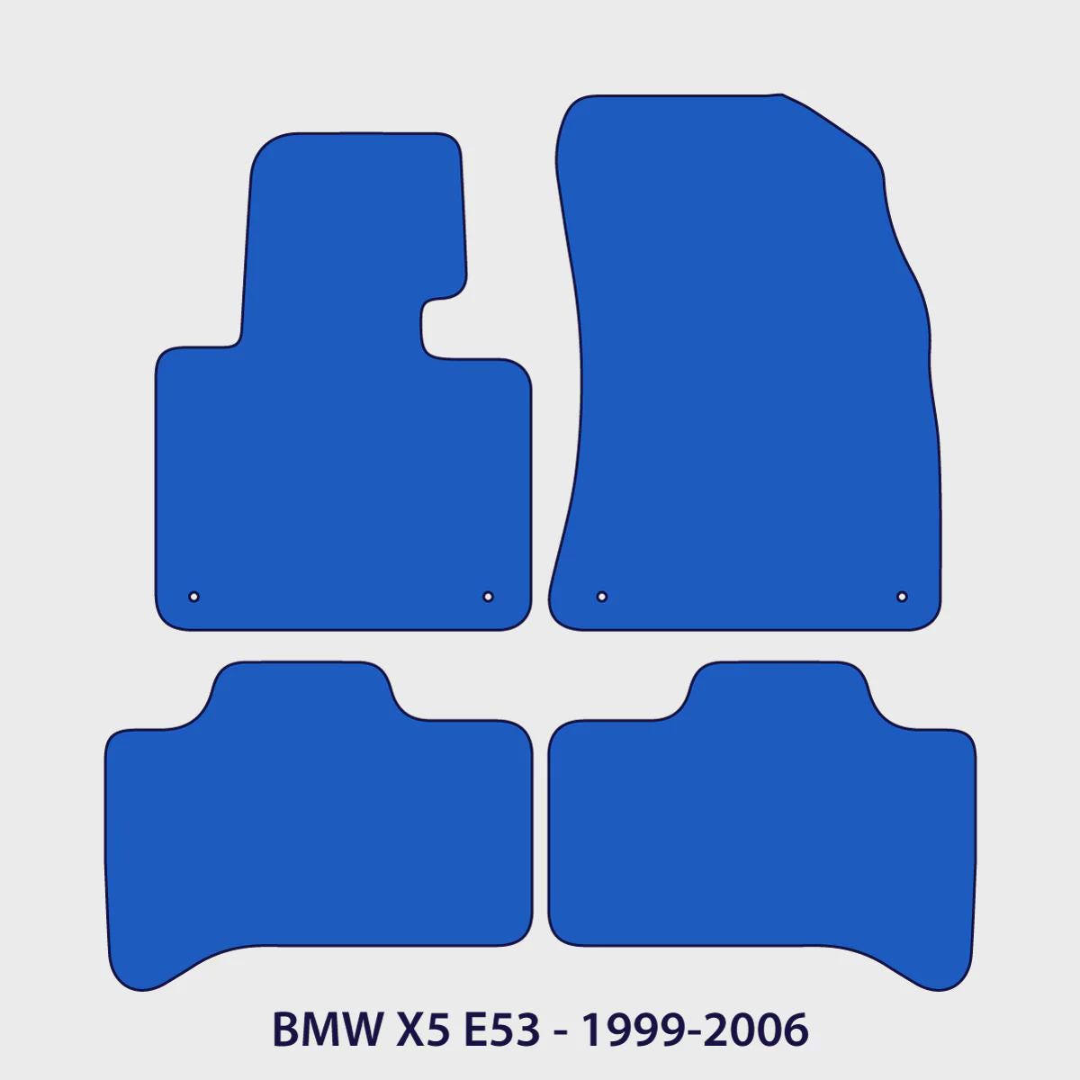 BMW X5 Velour Floor Mats 1999-2006 – E53 – M Stitching