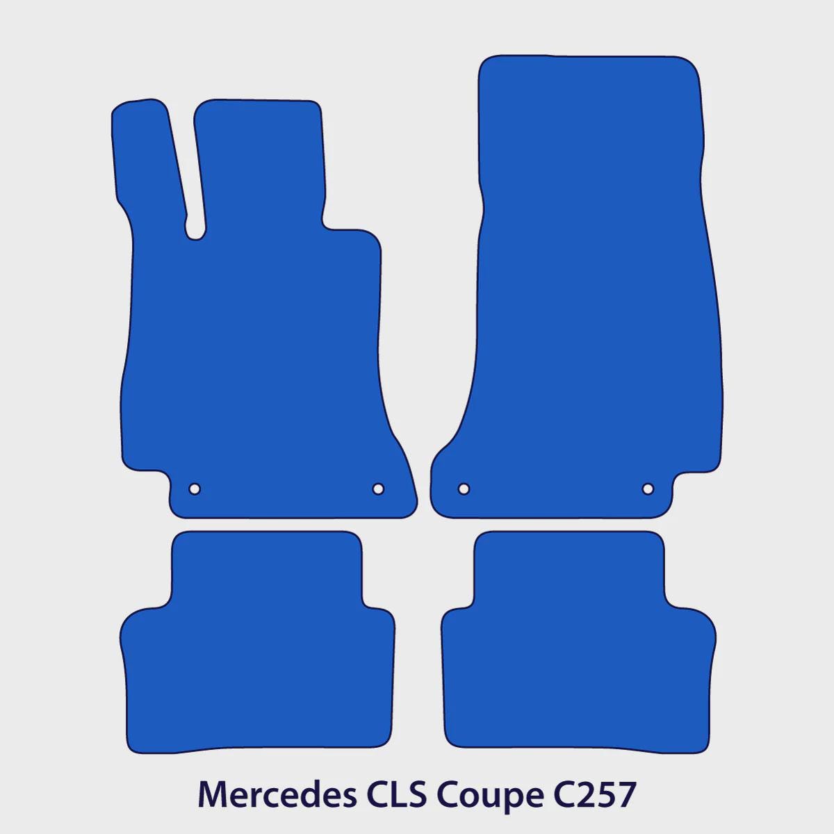 Mercedes CLS Velour Floor Mats 2019-2024 – C257 – Black