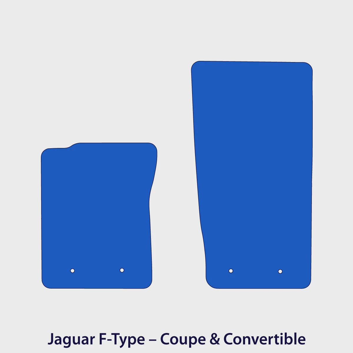 Jaguar F-Type Velour Floor Mats 2014-2024 – Coupe & Convertible – Black