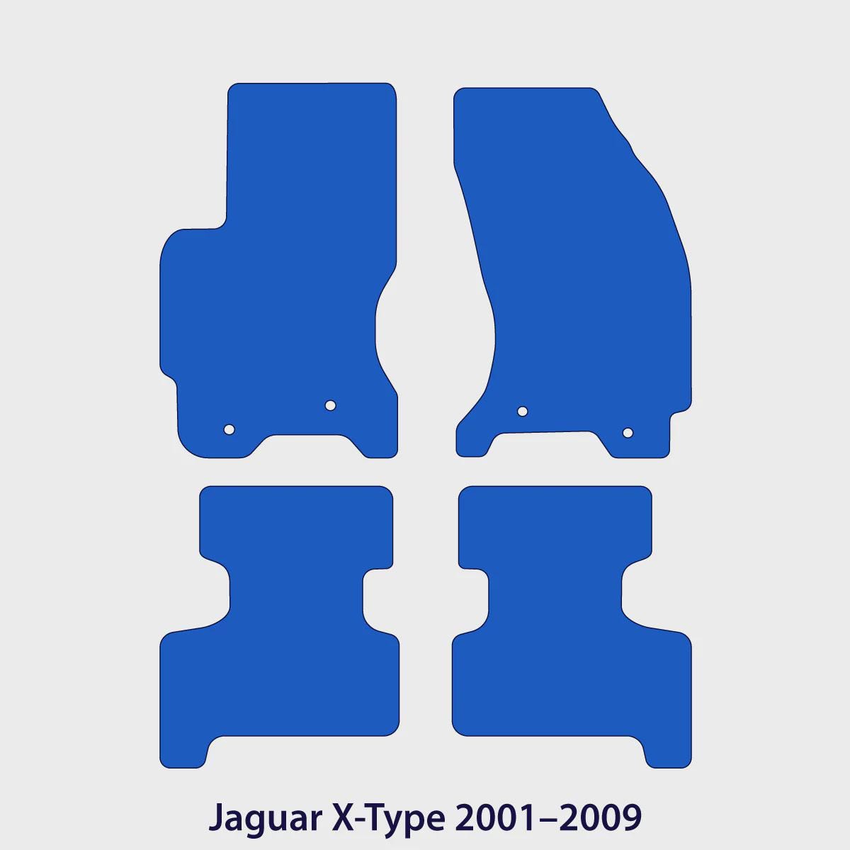 Jaguar X-Type Velour Floor Mats 2001-2009 – Black