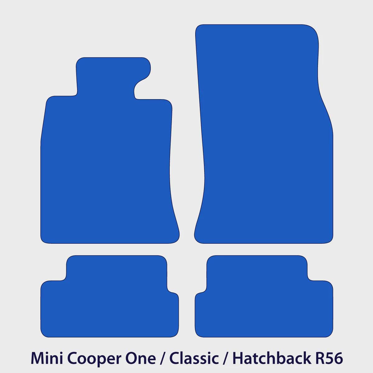 Mini Cooper One / Classic Velour Floor Mats 2007-2013 – Hatchback R56 – Flag Logo
