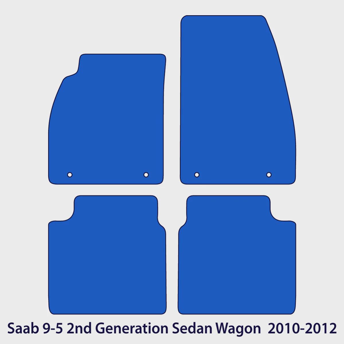 Saab 9-5 Velour Floor Mats 2010-2012 – Black