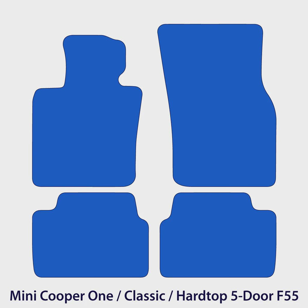 Mini Cooper One / Classic / Hardtop 4-Door Velour Floor Mats 2014-2024 – F55 – Black