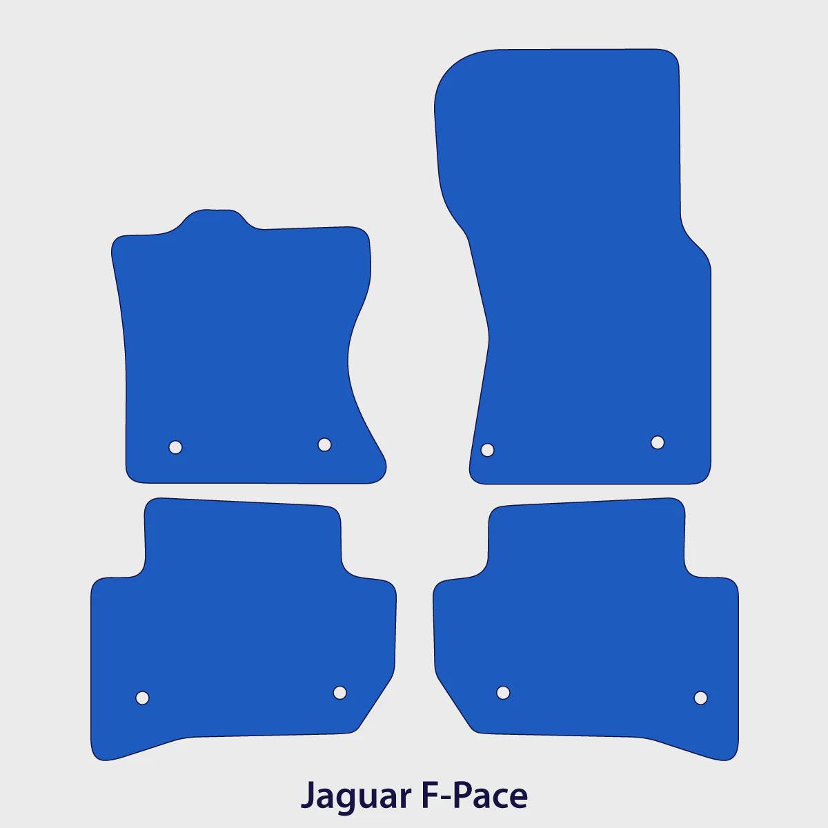 Jaguar F-Pace Velour Floor Mats 2016-2026 – Black