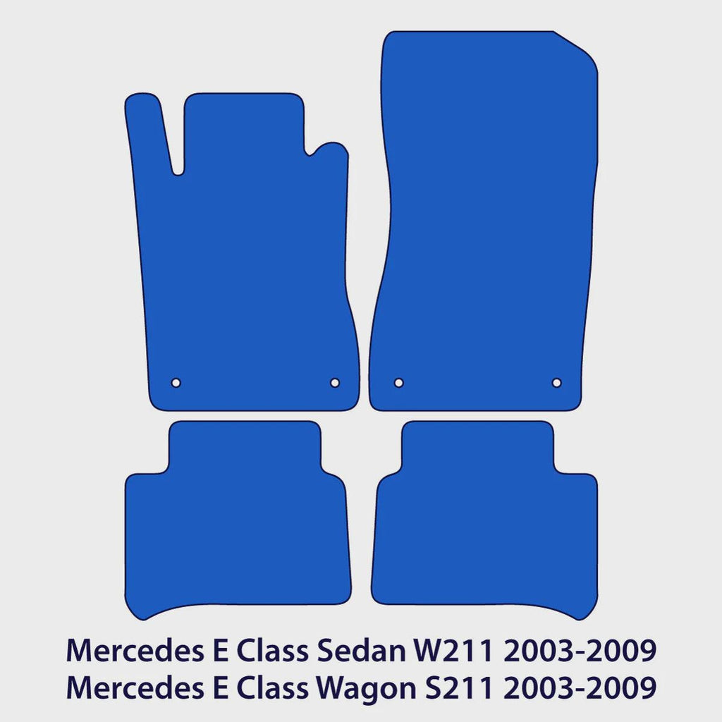 Mercedes E-Class Velour Floor Mats 2003-2009 – W211 & S211 – Black
