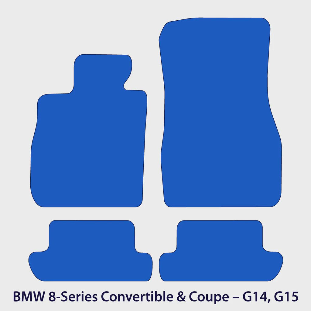 BMW 8-Series Coupé & Convertible Velour Floor Mats 2019-2026 – G14, G15 – M Stitching