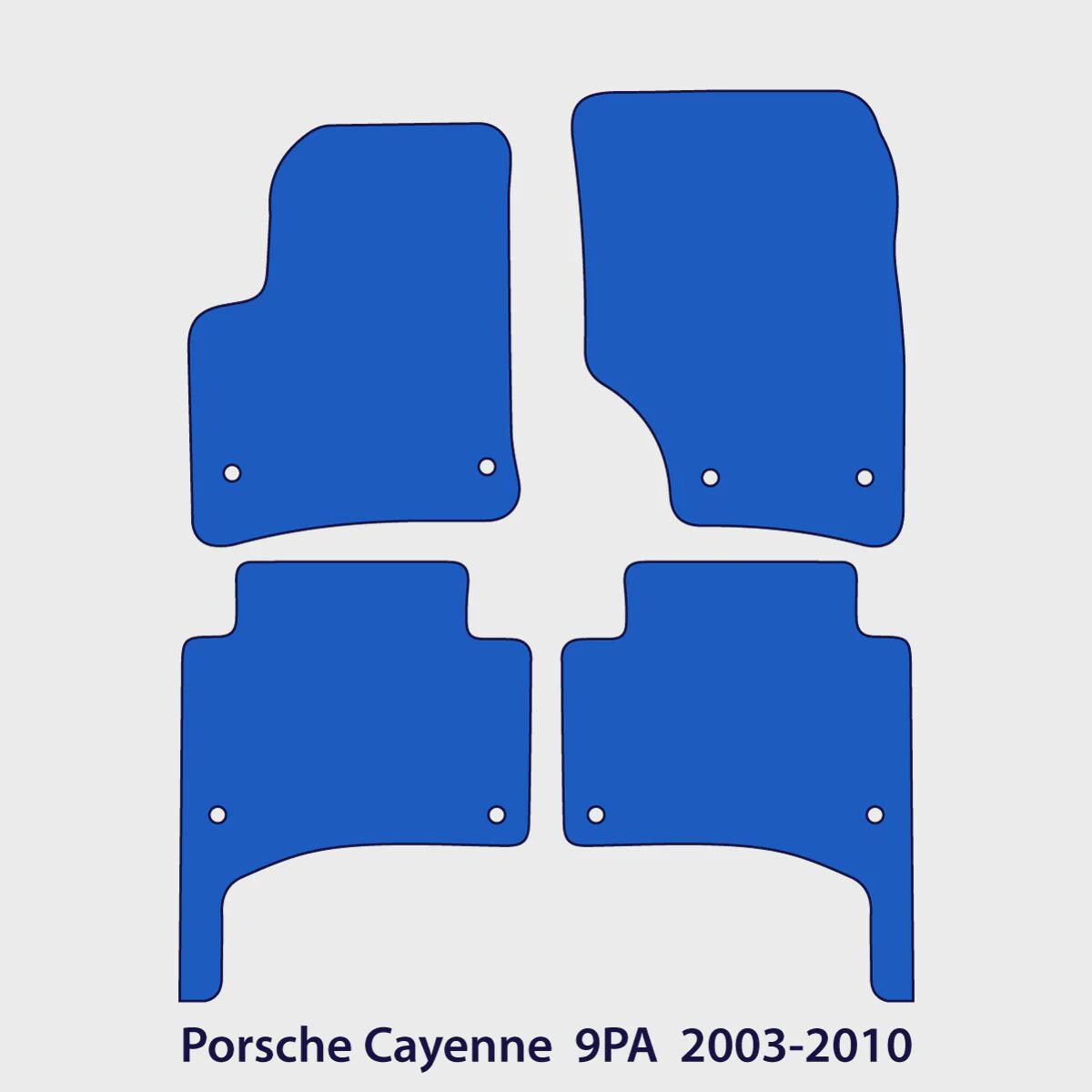 Porsche Cayenne Velour Floor Mats 2003-2010 – 9PA – Black
