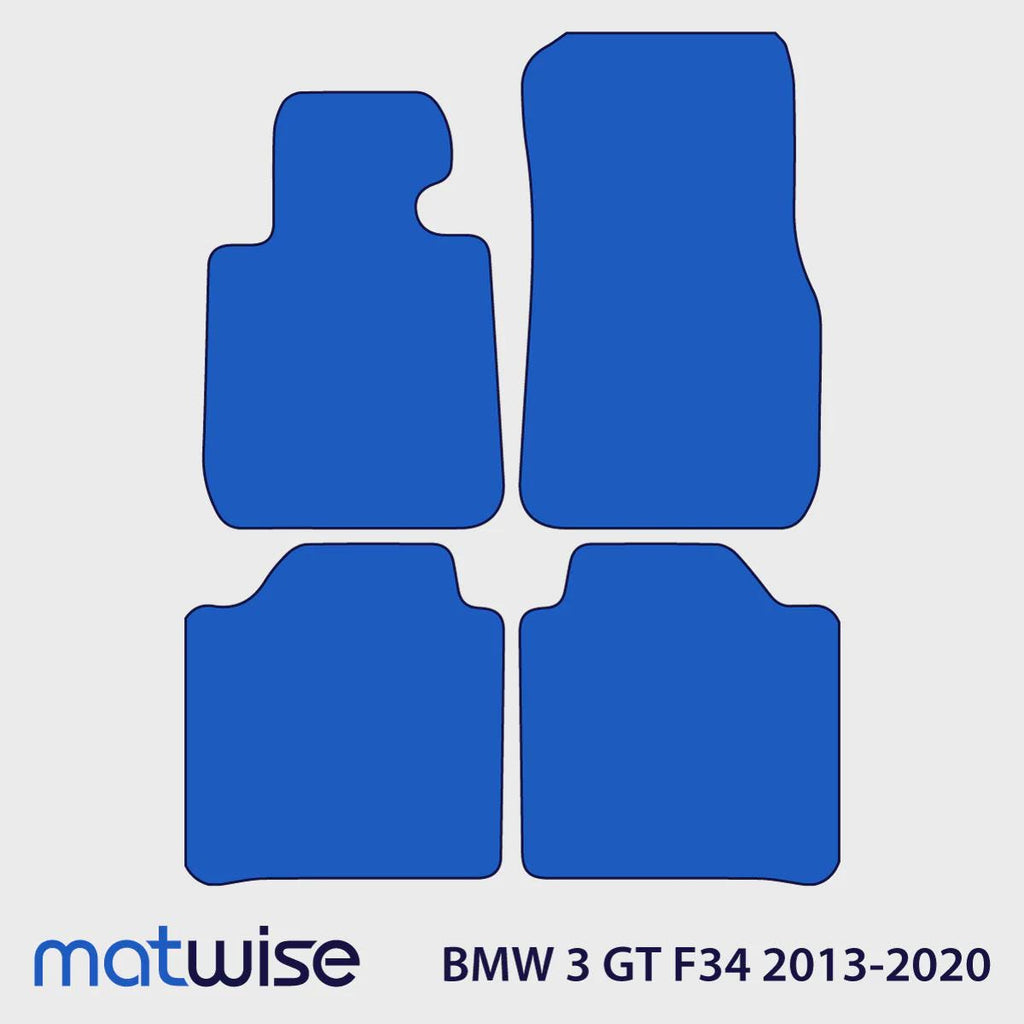 BMW 3-Series Gran Turismo Velour Floor Mats 2013-2020 – F34 – M Stitching