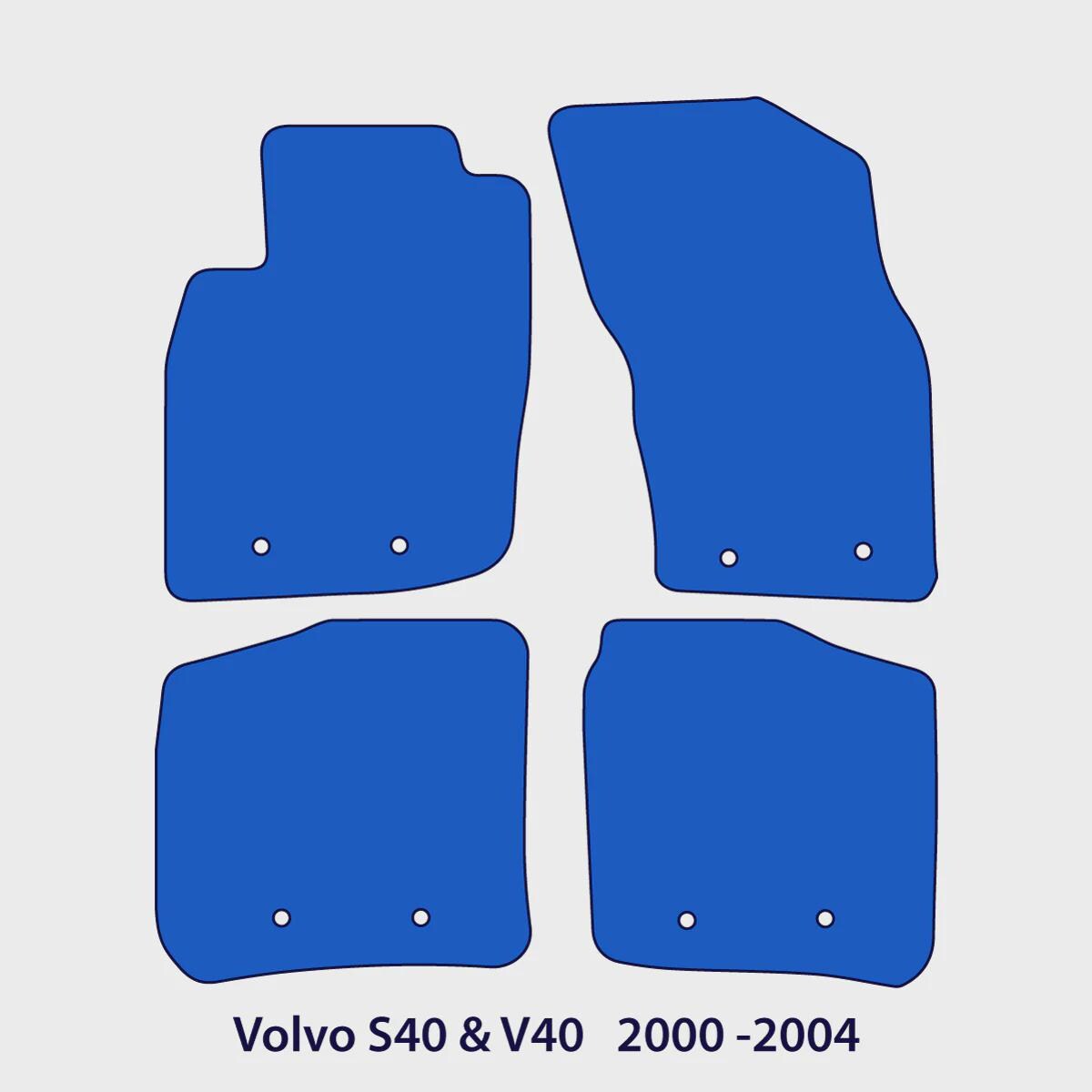 Volvo S40 & V40 Velour Floor Mats 2000-2004 – 1st Gen Facelift – Black