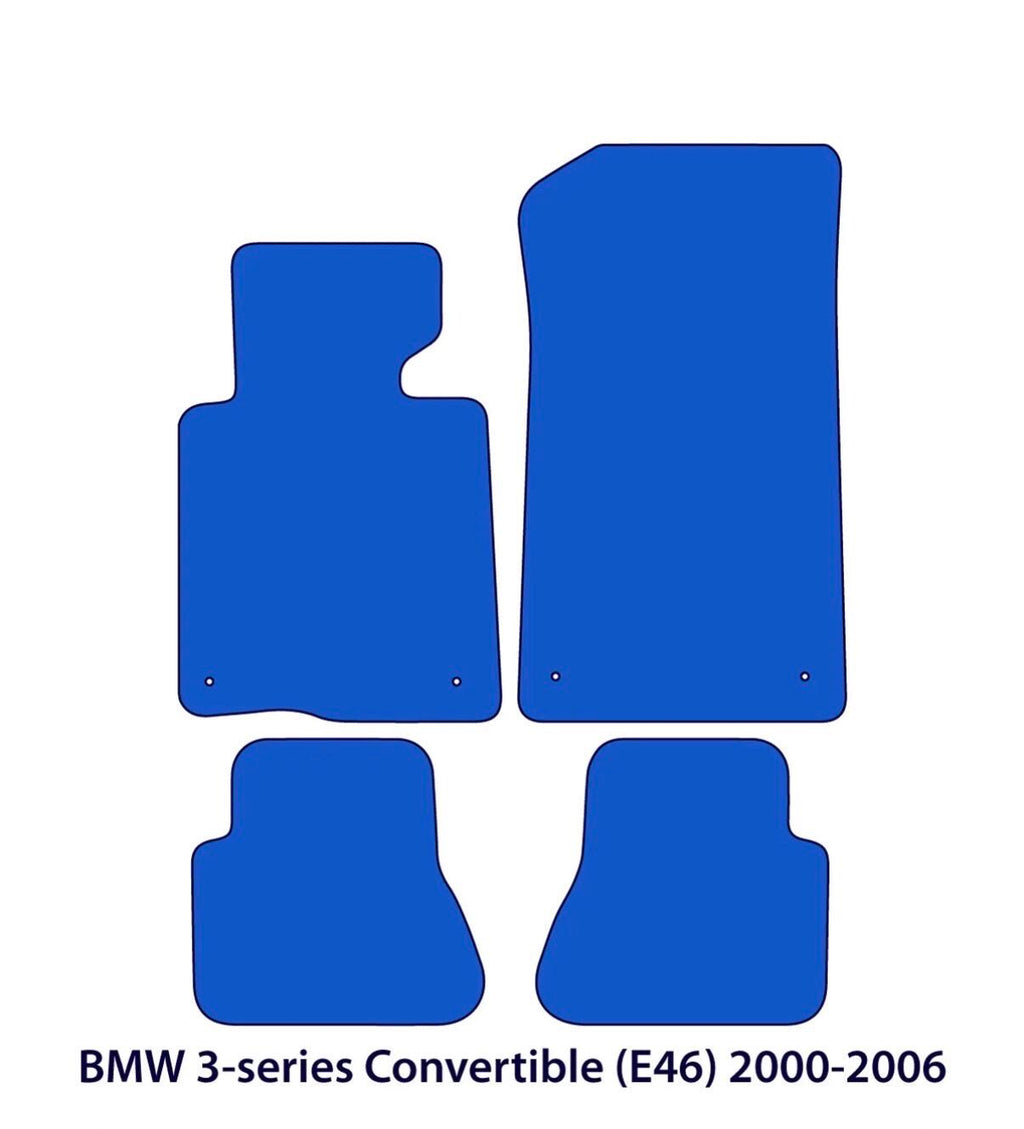 BMW 3-Series Convertible Velour Floor Mats 1999-2006 – E46 – Black