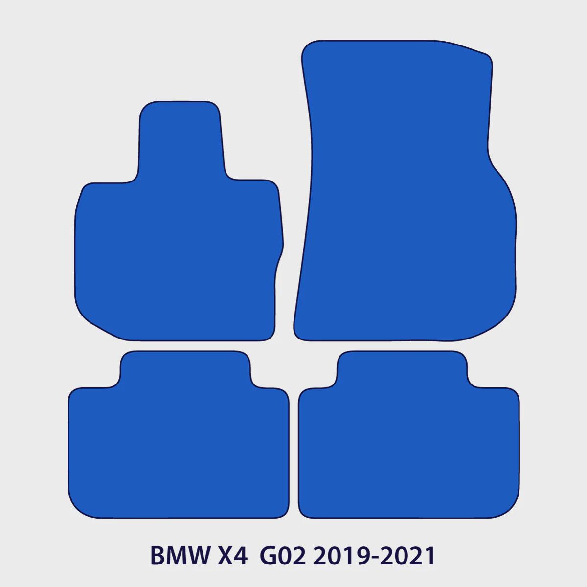 BMW X4 Velour Floor Mats 2019-2025 – G02 – M Stitching