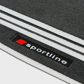 Audi A4 S4 Velour Floor Mats 2002-2008 – Sedan, Wagon B6 & B7 – Silver Sportline