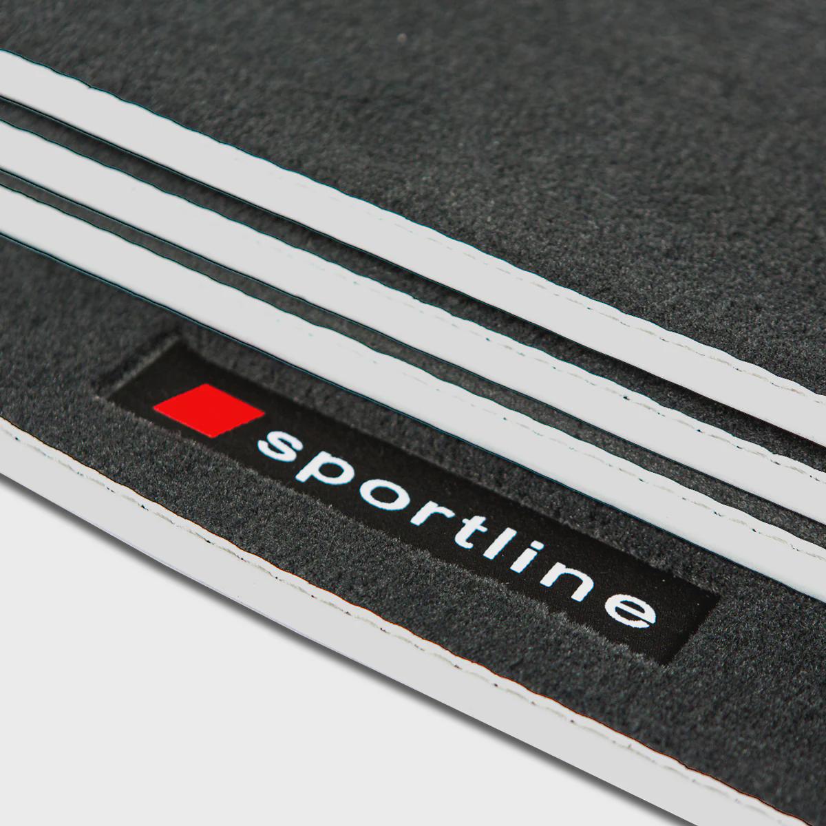 Audi A6 & S6 Velour Floor Mats 2005-2011 – C6 – Silver Sportline