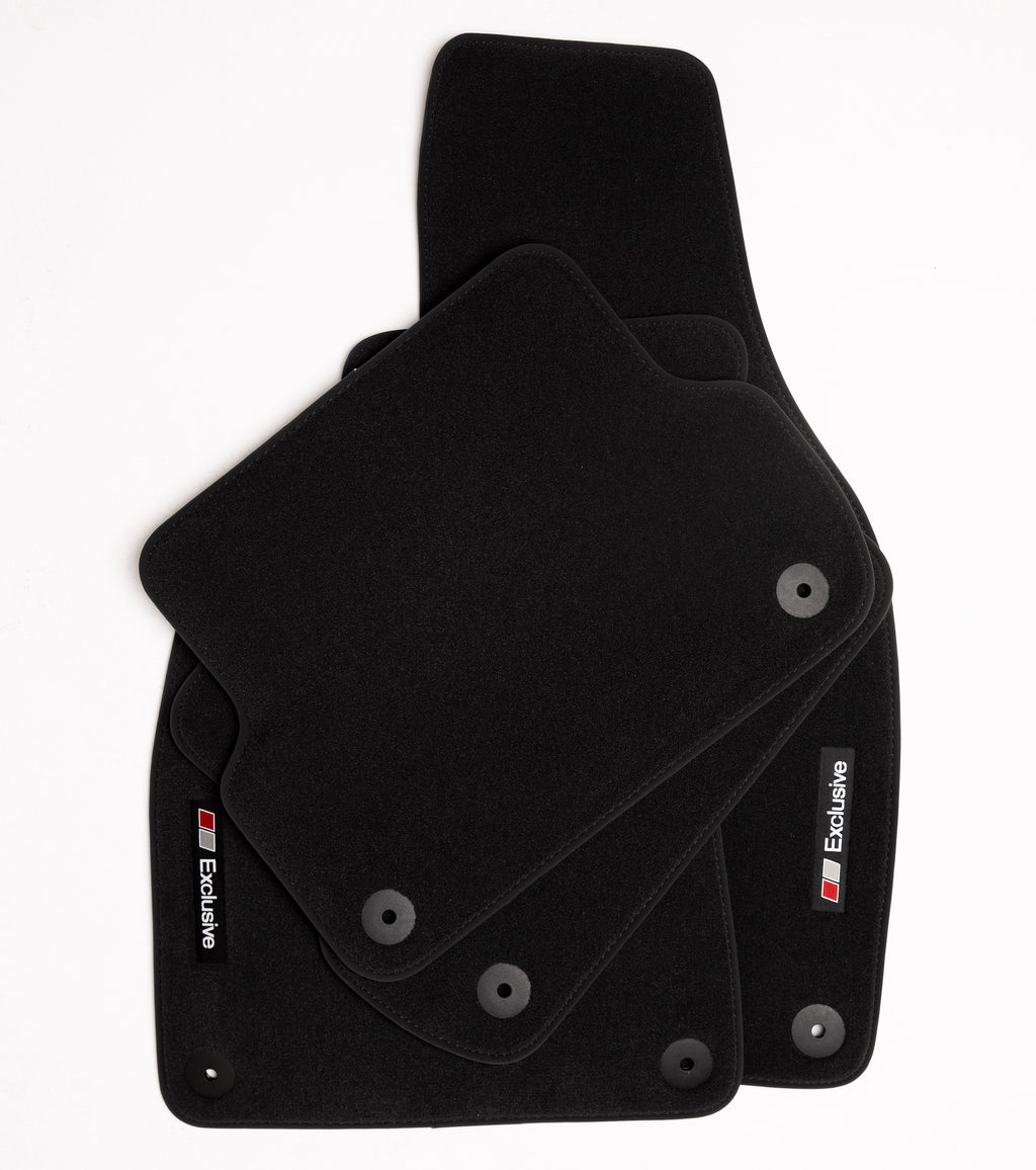 Audi A6 & S6 Velour Floor Mats 2005-2011 – C6 – Black Exclusive