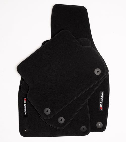 Audi A4 & S4 Velour Floor Mats 2009-2016 – B8 – Black Exclusive