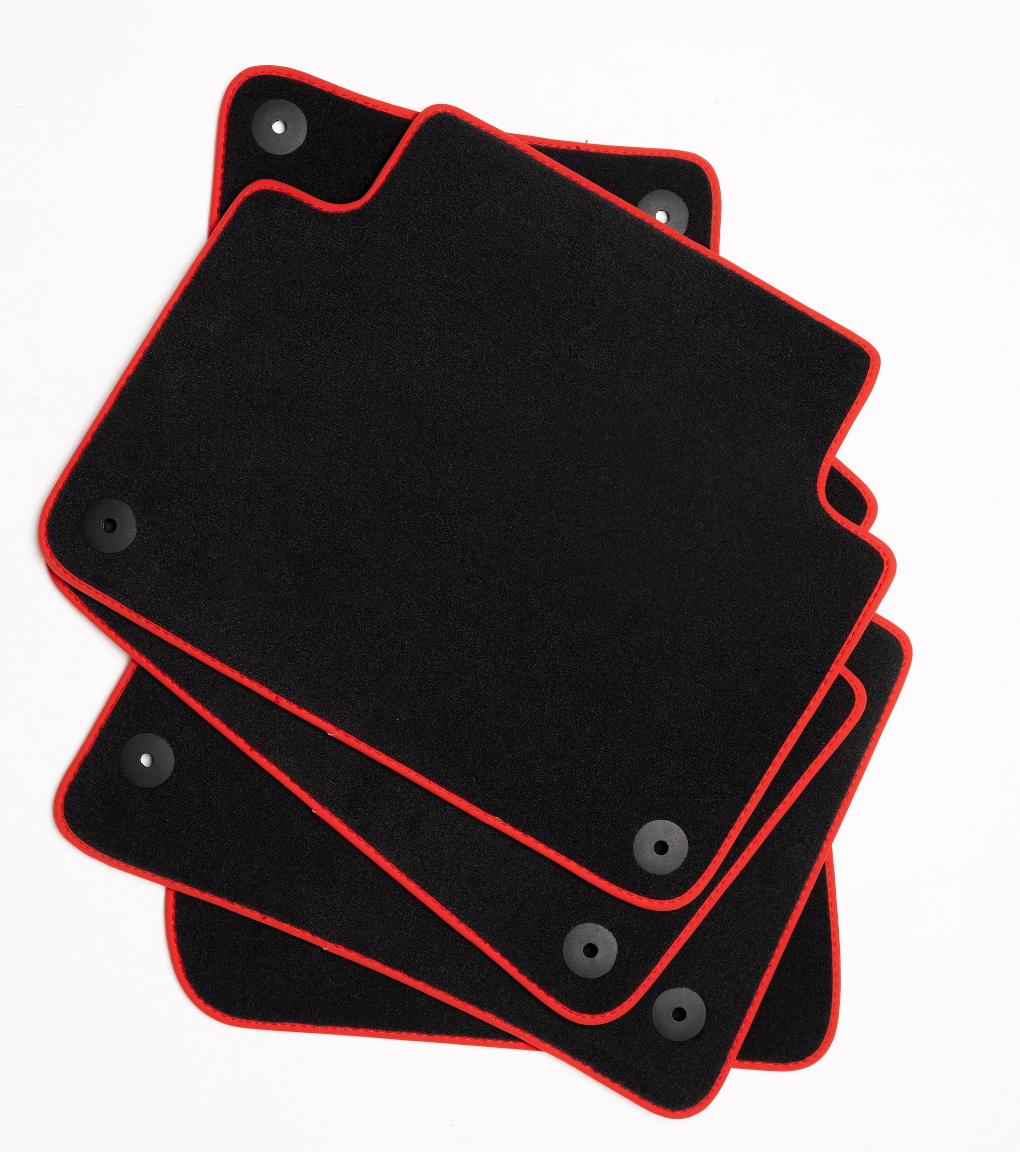 Audi A3 Convertible Velour Floor Mats 2014-2020 – 8V7 – Red Edging