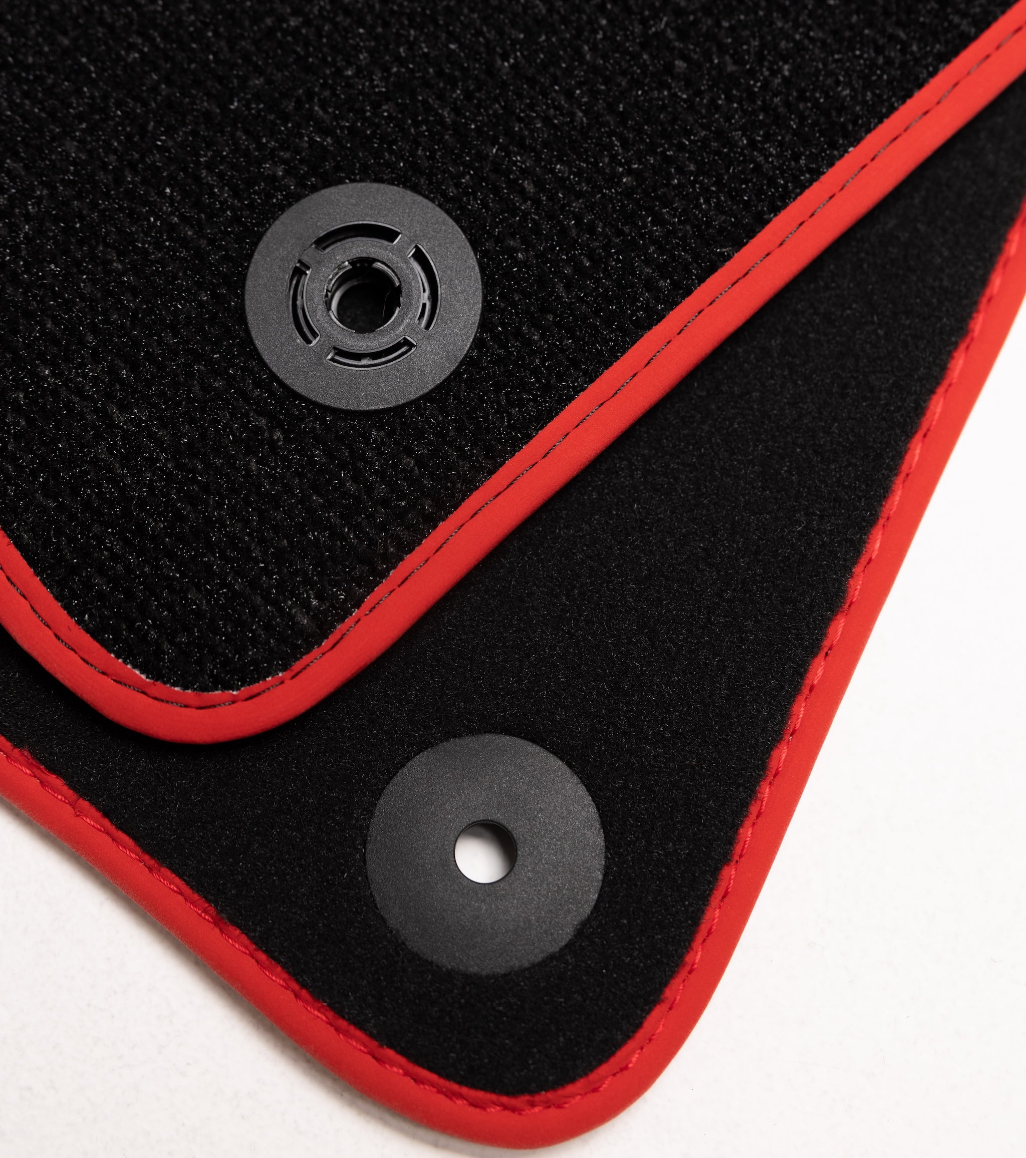 Audi A3 Convertible Velour Floor Mats 2014-2020 – 8V7 – Red Edging