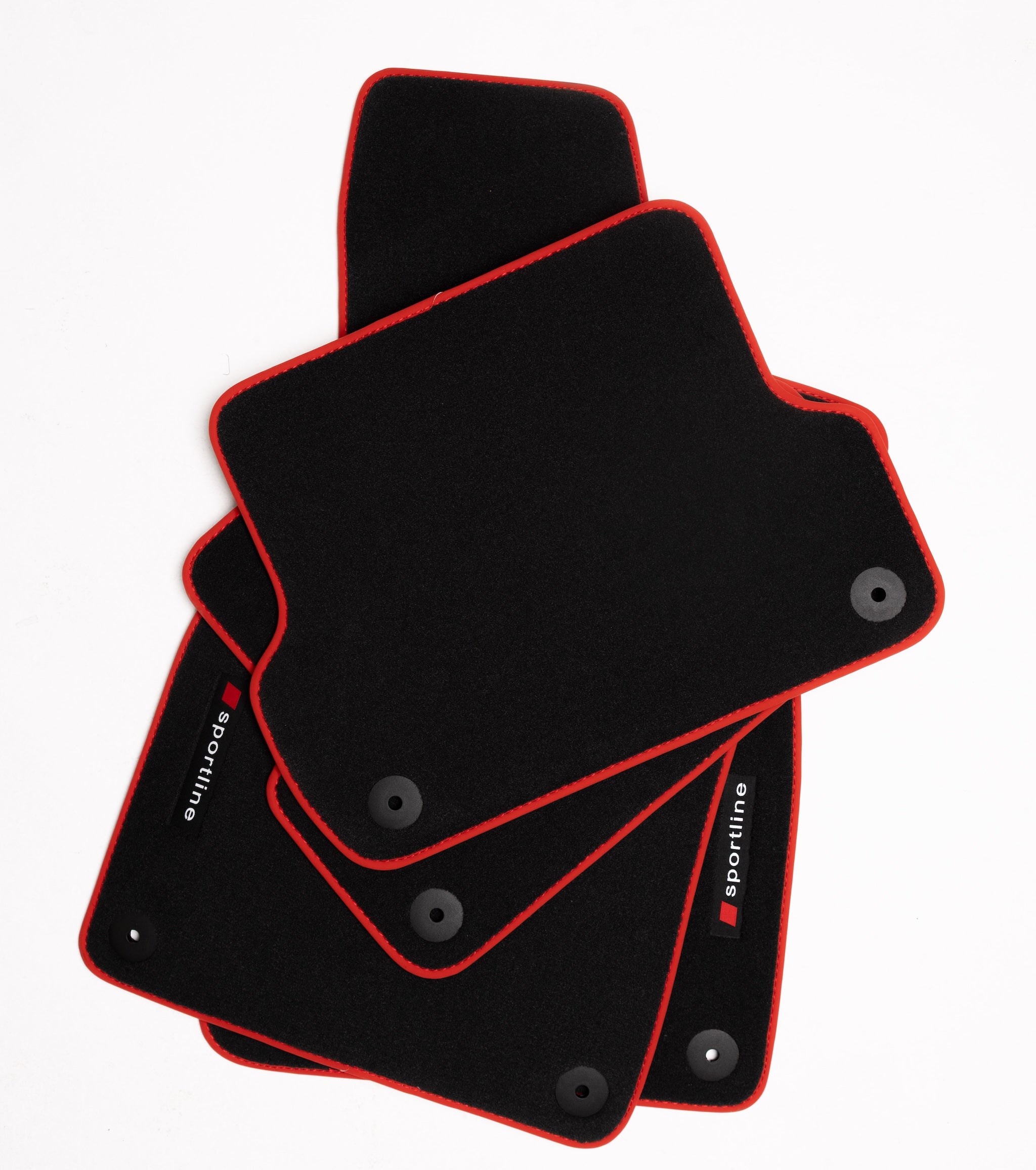 Audi A4 Velour Floor Mats 1999-2001 – Sedan & Wagon B5 – Red Sportline