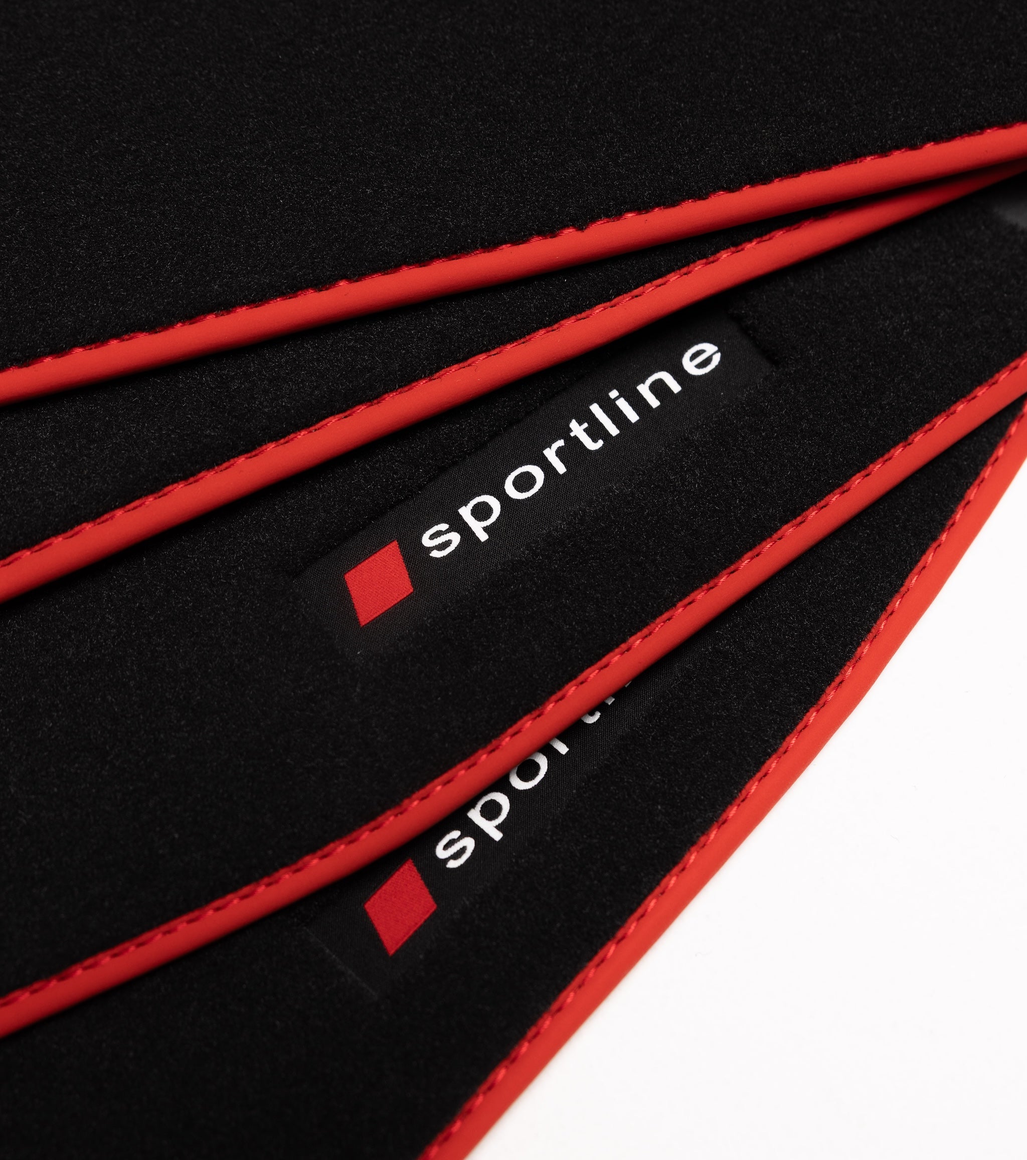 Audi A4 Velour Floor Mats 1999-2001 – Sedan & Wagon B5 – Red Sportline